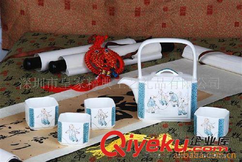 廠家直銷批發 gd陶瓷商務禮品骨瓷茶杯 5頭東碧菡茶具連年有余原始圖片3
