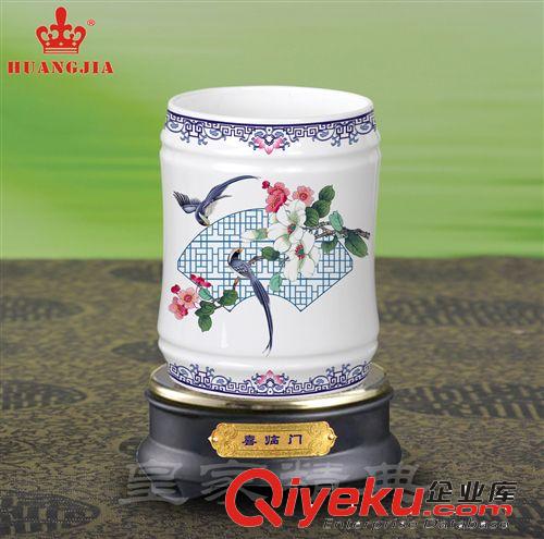 清倉甩賣 gd商務陶瓷禮品 創(chuàng)意骨瓷喜臨門【竹節(jié)筆筒】茶具套裝