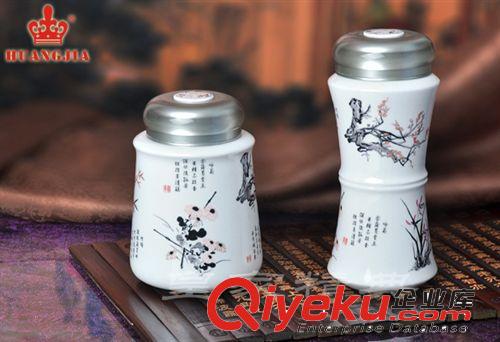 廠家直銷(xiāo) gd陶瓷工藝禮品 【君子之交節(jié)節(jié)高保溫杯茶葉罐】