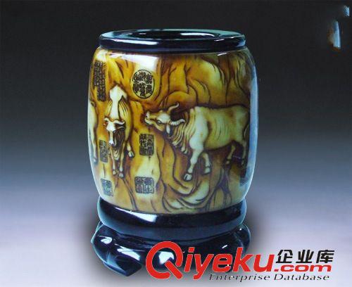 金色長城水晶膠浮雕煙灰缸 gd工藝品批發 送客戶禮品