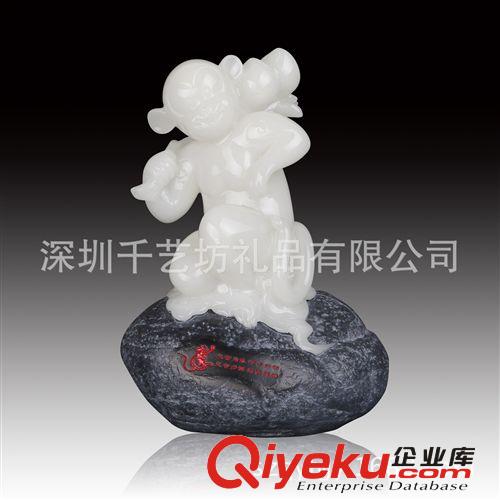 十二生肖擺件擺件 現(xiàn)代創(chuàng)意家居飾品 樹脂仿白玉工藝品廠家批發(fā)