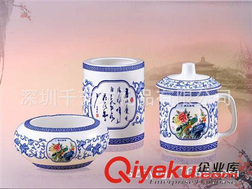 國色天香 花開富貴花瓶 陶瓷工藝品 景德鎮仿古創意牡丹瓷禮品