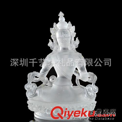 琉璃大廠生產(chǎn)gd宗教禮品金剛薩垛 古法琉璃佛像批發(fā) 藏菩薩定做原始圖片2