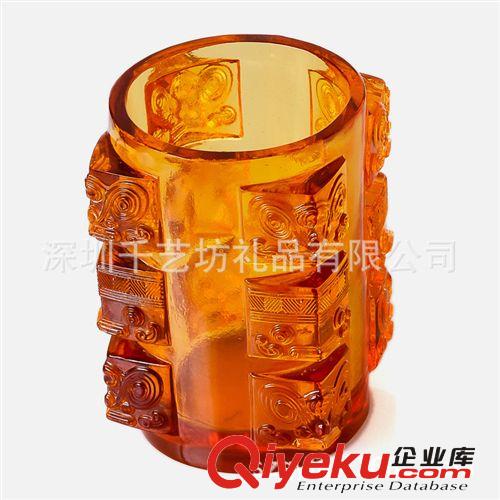 筆筒 gd工藝品筆筒 琉璃 實(shí)用創(chuàng)意多功能送老師禮物教師節(jié)禮品原始圖片3