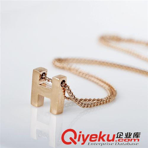 紅蘋果項(xiàng)鏈400314  hello你好字母鏈  玫瑰金鎖骨短項(xiàng)鏈