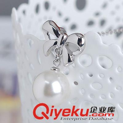 紅蘋果項鏈134894 女韓國 復古 蝴蝶結(jié)珍珠鎖骨短項鏈首飾