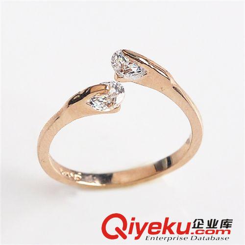 跑江湖新產(chǎn)品 紅蘋果戒指女 仿真 鉆石八心八箭開口戒指 簡(jiǎn)約百搭