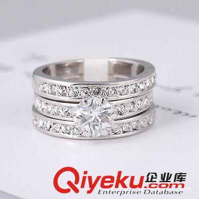 紅蘋(píng)果三世情緣組合戒指 女指環(huán) 歐美時(shí)尚dp 璀璨奧地利水鉆