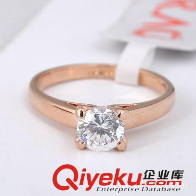 紅蘋果戒指111011  八心八箭仿真鉆石新娘結(jié)婚配飾 白水晶戒指原始圖片2