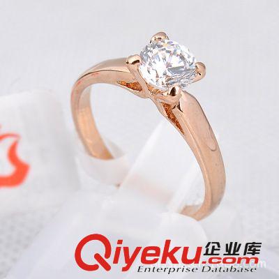 紅蘋果戒指111011  八心八箭仿真鉆石新娘結(jié)婚配飾 白水晶戒指原始圖片3