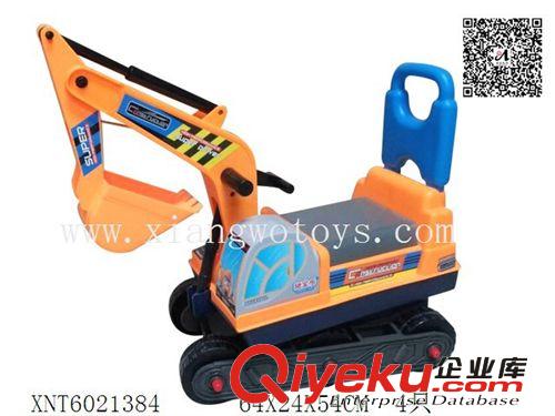 馳寶樂(lè) 靠背帽子滑行學(xué)步車 可坐人挖土機(jī) 坐人工程車 無(wú)履帶