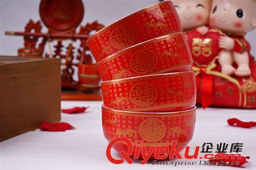 生產(chǎn)廠家 定制陶瓷蝙蝠壽碗 老人祝壽生日禮品碗