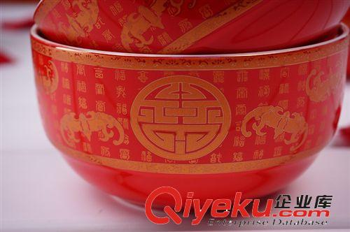 生產廠家 定制陶瓷蝙蝠壽碗 老人祝壽生日禮品碗