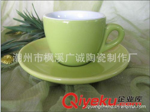 廠家直銷日用陶瓷 色釉咖啡杯子 奶杯茶杯 卡布其諾套杯原始圖片3