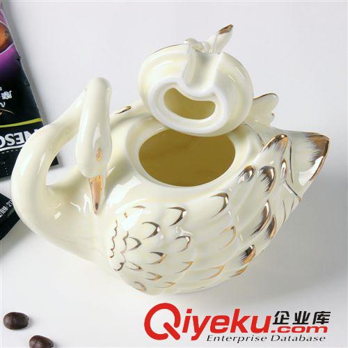 德蘭特琺瑯彩雕陶瓷工藝品 創意家居天鵝15/16頭咖啡花茶杯碟套裝