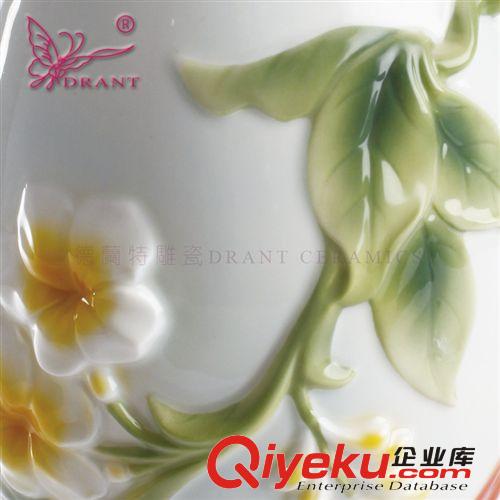 德蘭特琺瑯潮州陶瓷廠  歐式時(shí)尚工藝禮品擺件批發(fā) 蝶舞藝術(shù)花瓶原始圖片3