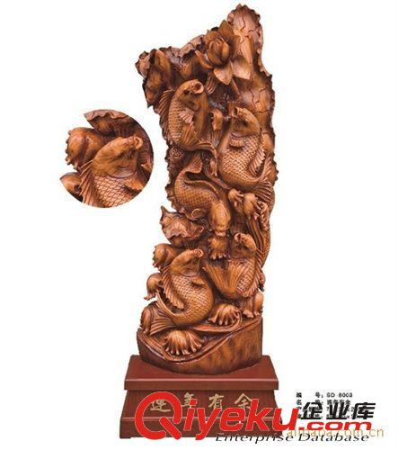 供應(yīng)大型樹脂擺件 慶典開業(yè)禮品 樹脂木紋 連年有余