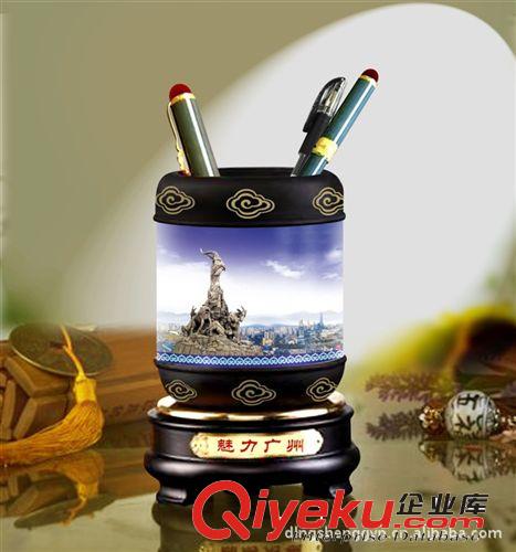 青花瓷筆筒 碳藝筆筒 旋轉筆筒 會議紀念品 龍騰四海原始圖片3