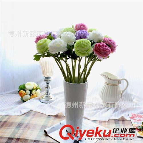 【新露】gd仿真花絹花 外貿原單 單枝千姿露蓮 陸蓮 豆沙粉原始圖片2
