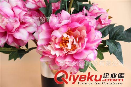 gd仿真花批發假花外貿歐式定制批發peony2頭 短枝伊人牡丹花