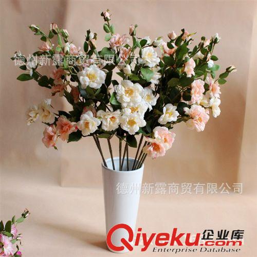 新露gd仿真花外貿(mào)zp原單絹花冰島冰山月季米白經(jīng)典DIY花材原始圖片2