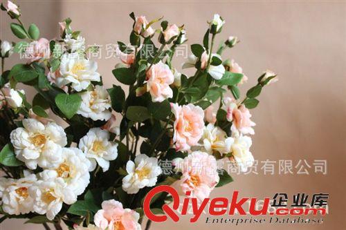 新露gd仿真花外貿(mào)zp原單絹花冰島冰山月季米白經(jīng)典DIY花材原始圖片3