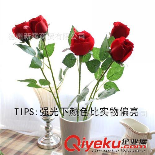 xinlu仿真花 gd仿真花絹花 小額批發 jh c枝紅玫瑰 婚慶必備原始圖片3