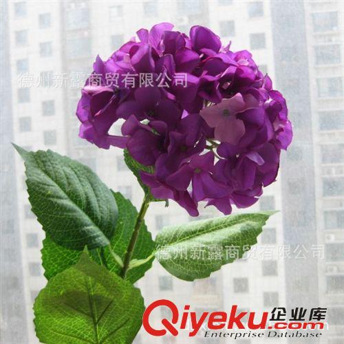 xinlu 高檔仿真花花卉假花批發(fā)外貿(mào)正品海貝大繡球紫陽花 紫色原始圖片2