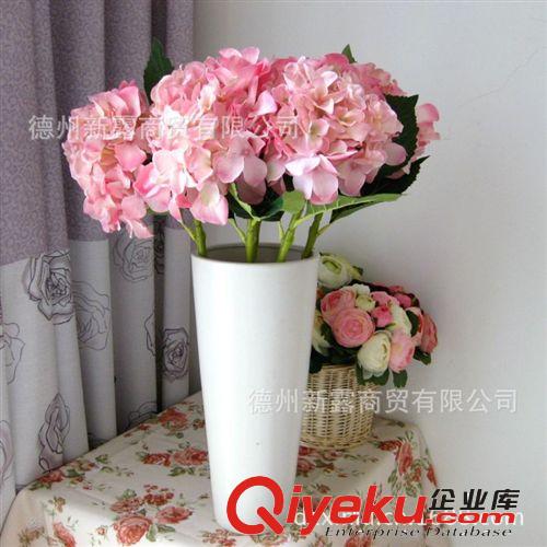 XL 高檔仿真花絹花 歐式 外貿(mào)原單 假花 地中海繡球花 淡粉色原始圖片2