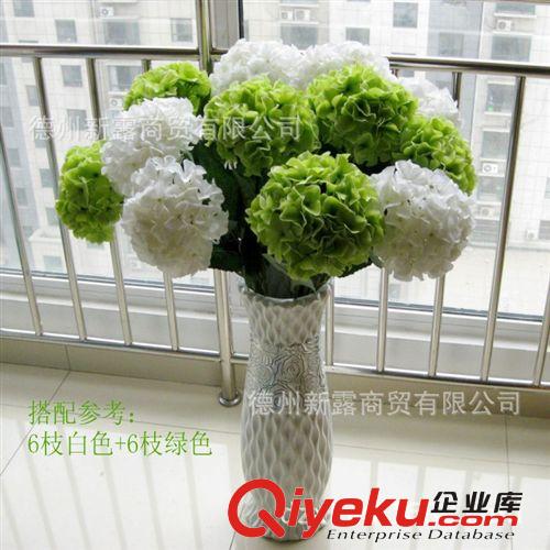 xinlu gd仿真花批發 外貿zp 單支落地海貝大繡球 綠色 共9色原始圖片3