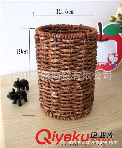 現代簡約 花器花瓶落地 玉米皮草編花筒 各種尺寸清倉中原始圖片3