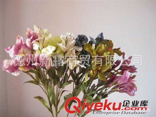 gd仿真花 花卉 2014拍攝 批發(fā) 歐式秋色珍珠百合花 秋白