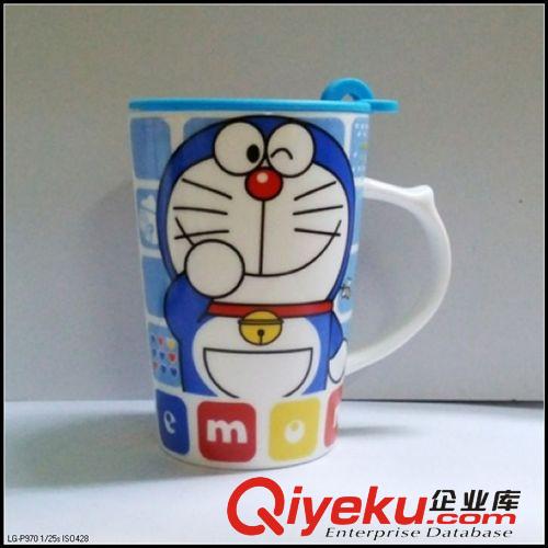 供應(yīng)個(gè)性卡通陶瓷杯 塑料蓋創(chuàng)意卡通杯 小量可批發(fā) 量大混批原始圖片2