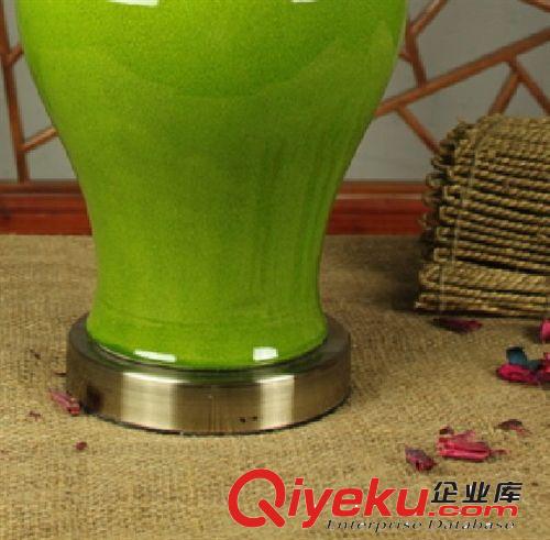 和唐家居 新中式家居擺件 樣板房配飾品 陶瓷將軍罐 定制銅底座原始圖片3