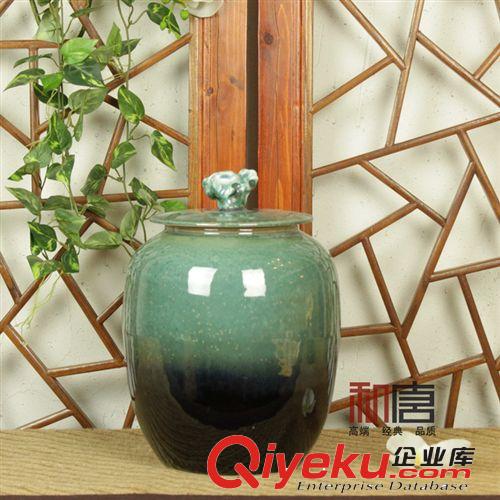 和唐家居 新中式家居裝飾品 陶瓷擺件 客廳陶瓷配飾品 墨藍(lán)罐系列