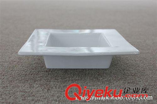 潮州花盆直銷廠家 家具桌面插花藝術(shù)擺設(shè) 白色四方盤中溫盆器原始圖片2