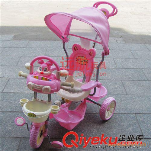 寶寶好231G 三輪車 兒童三輪車 可愛兔子頭童車 手推三輪車遮掩車原始圖片2