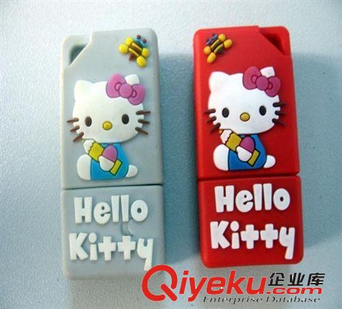 供應hello kitty卡通U盤  kitty貓U盤 PVC軟膠U盤定制