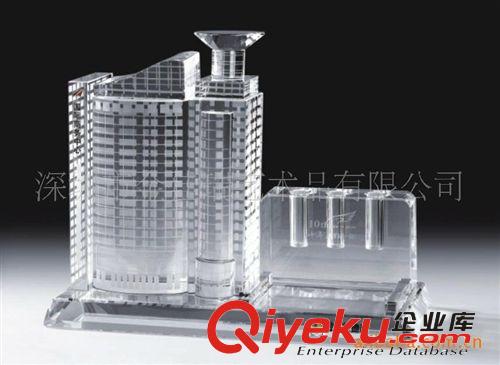 水晶精品樓房模型，藝術(shù)精品擺件，水晶定制大樓