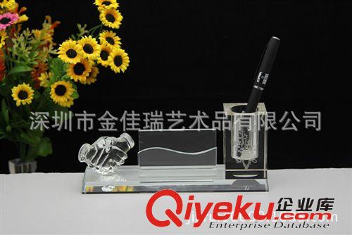 水晶筆筒,水晶文具臺(tái),水晶臺(tái)座擺件,深圳水晶座