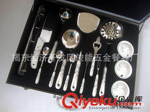 批發(fā)供應(yīng)陶瓷不銹鋼組合勺叉餐具套裝