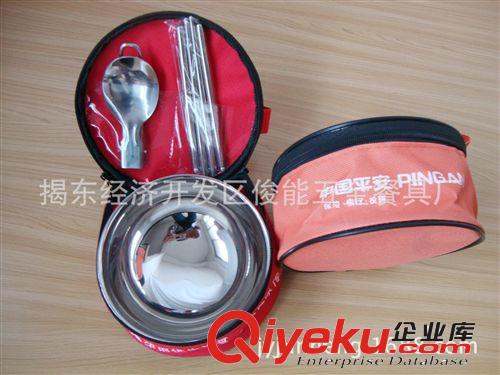 供應(yīng)不銹鋼布袋餐具禮品 不銹鋼碗筷子勺實(shí)用餐具禮品套裝