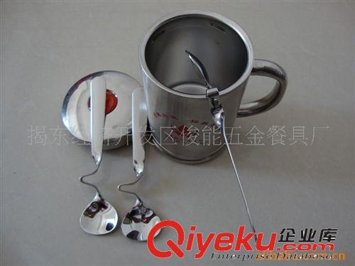 供應環保布袋不銹鋼彩紋勺子筷子套裝餐具