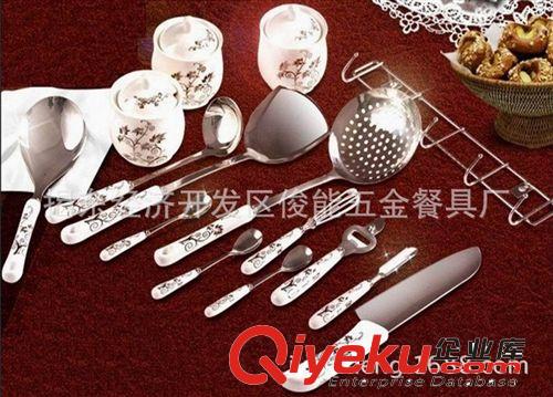 揭陽(yáng)俊能廠家直銷批發(fā)不銹鋼廚具套裝 廚具系列套裝 廚房用品鏟勺