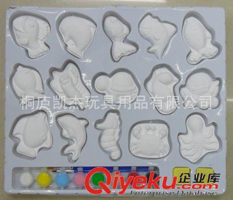 廠家直銷石膏禮盒白胚涂色石膏娃娃彩繪白胚冰箱貼兒童益智玩具原始圖片3