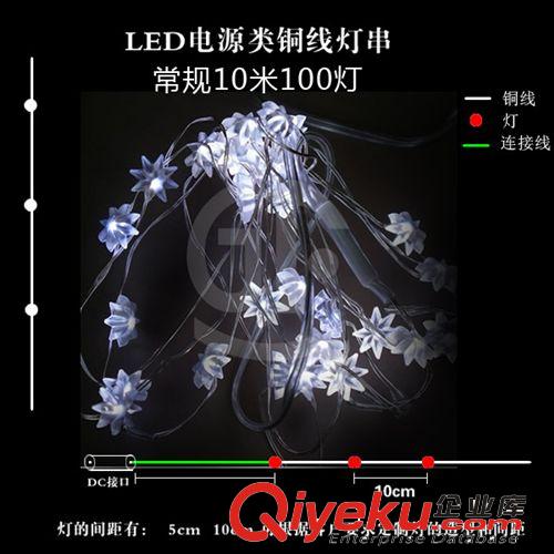 大量批發(fā)LED銅線電池盒燈串/圣誕節(jié)戶外用品/