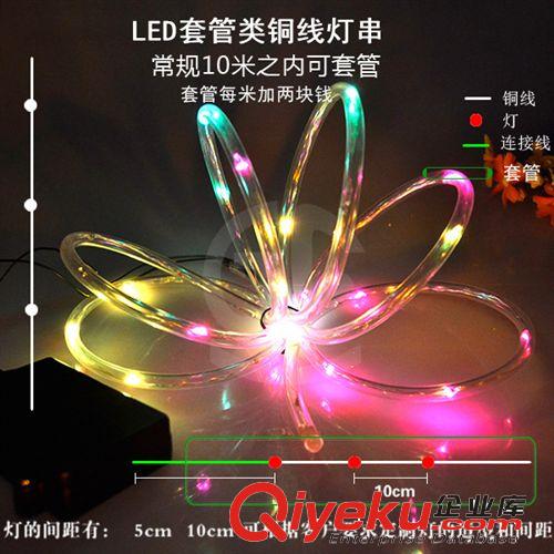 大量批發(fā)LED銅線電池盒燈串/圣誕節(jié)戶外用品/