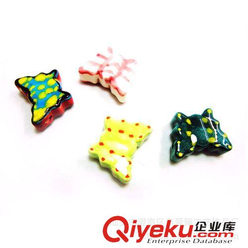 供應(yīng)陶瓷工藝品 熱賣動(dòng)物造型可愛手繪陶瓷飾品 可來樣訂做顏色原始圖片2