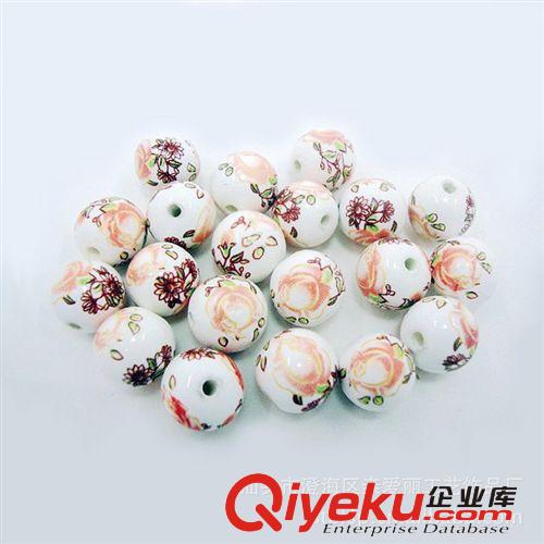 廠家供應(yīng)陶瓷飾品 批發(fā)混批陶瓷珠 12mm粉彩青花珠 陶瓷飾品配件