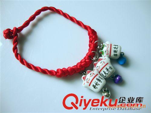 陶瓷飾品配件 招財貓手鏈 情侶款式 廠家批發定制原始圖片2